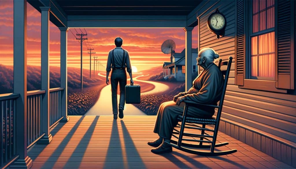 walking away from elderly parent